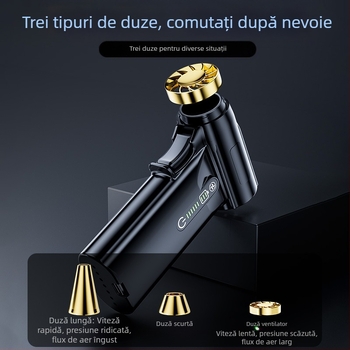 Ventilator turbo portabil, motor fără perii de mare viteză, putere mare, montat pe vehicul, îndepărtare a prafului în aer liber și artefact de uscător de păr