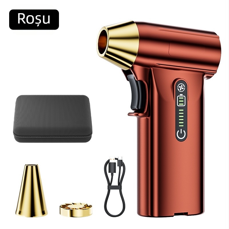 Ventilator turbo portabil, motor fără perii de mare viteză, putere mare, montat pe vehicul, îndepărtare a prafului în aer liber și artefact de uscător de păr