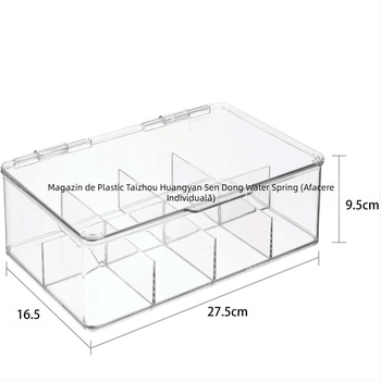 Cutie de depozitare pentru cosmetice cu opt compartimente, cutie de sortare pentru despărțirea cablurilor de date, cutie detașabilă pentru pliculețe de ceai cu patru compartimente pentru birou