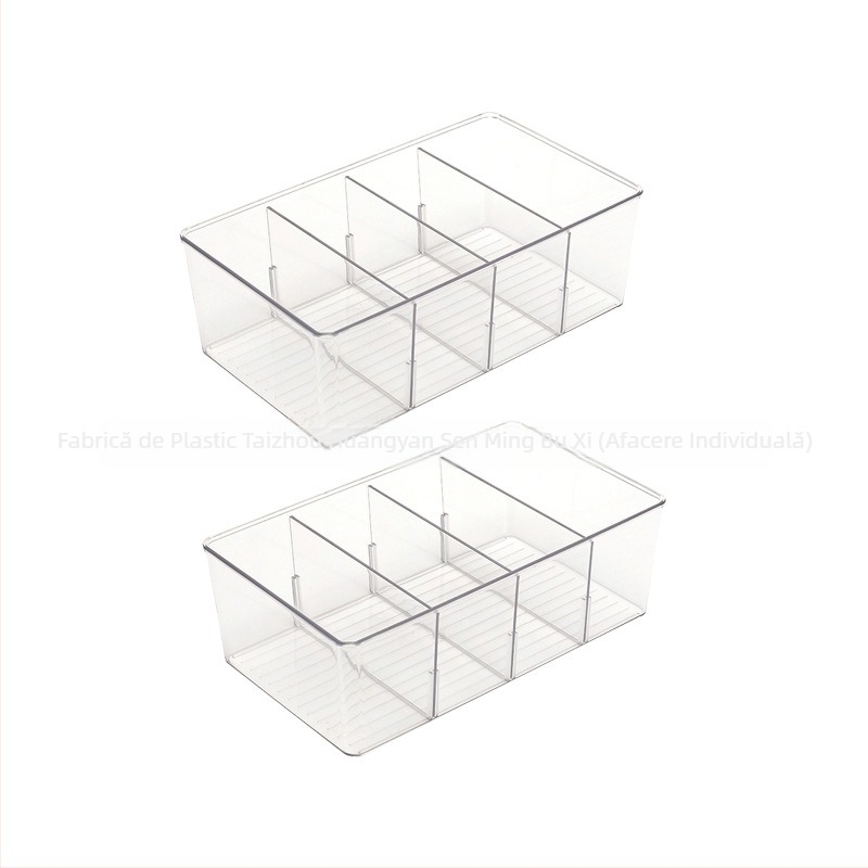 Cutie de depozitare pentru cosmetice cu opt compartimente, cutie de sortare pentru despărțirea cablurilor de date, cutie detașabilă pentru pliculețe de ceai cu patru compartimente pentru birou