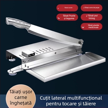 1 buc ghilotină de bucătărie feliator de vită și oaie feliator manual de vite grase feliator de oase tăiere ghilotină tocator de vită de uz casnic