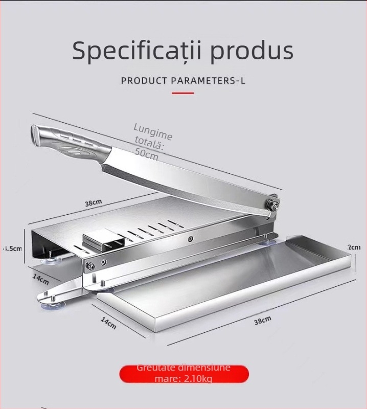 1 buc ghilotină de bucătărie feliator de vită și oaie feliator manual de vite grase feliator de oase tăiere ghilotină tocator de vită de uz casnic
