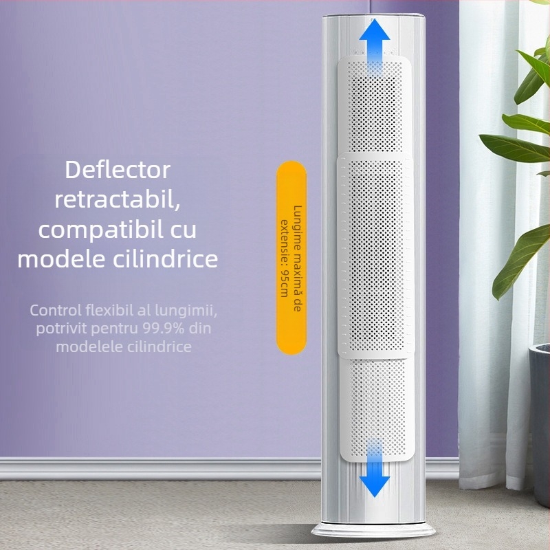 Deflector de vânt pentru aparat de aer condiționat, anti-suflare directă, cilindric, vertical, pentru aer condiționat suspendat, deflector de vânt pentru evacuarea aerului, deflector de vânt, confinarea artefactelor