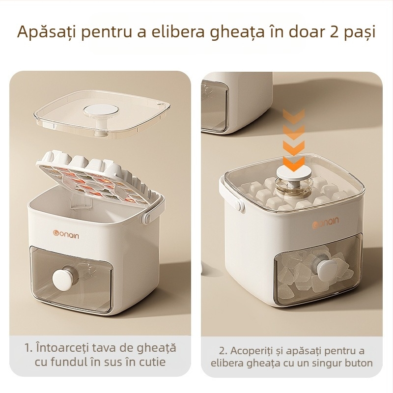 Mașină de gheață portabilă pentru cuburi de gheață, presă din silicon pentru cuburi de gheață, folie pentru cuburi de gheață, demontare ușoară, en-gros