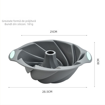 Mufă de tort din silicon șifon în două culori, direct din fabrică, mufă pentru gogoși și biscuiți, mufă mare pentru tort din silicon șifon