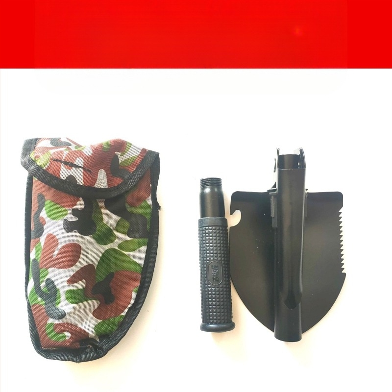 Lopată pliabilă pentru exterior, vânzare fierbinte, mică, cu busolă, pliabilă pentru camping, lopată de pescuit pliabilă portabilă