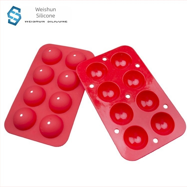 Factory Outlet 20 de găuri roz de calitate alimentară din silicon Lollipop matriță tort gheață ciocolată sferică matriță