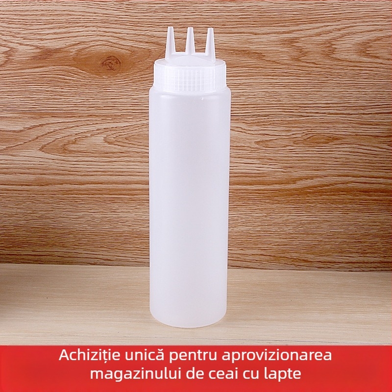 Sticlă de plastic cu trei găuri pentru sos de roșii, sticlă de Salah, sticlă de sos, sticlă de înaltă calitate, sticlă de dulceață, sticlă de stoarcere