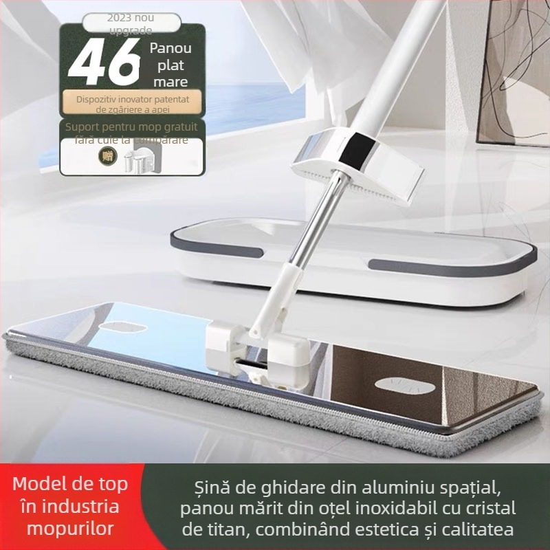 Mop plat din cristal de titan nou 2024, mop de curățare manuală, fără spălare, mop de uz casnic, mop leneș, artefact, mop, mop, mop, economisește forța de muncă