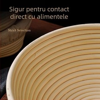 Coș de fermentare a pâinii, țesut manual, din ratan indonezian, rotund, oval, triunghiular, pentru copt, multi-specificație, țesut american din ratan
