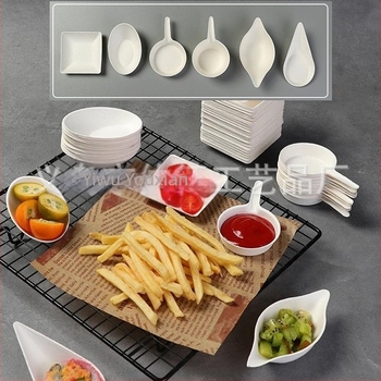 Dip de unică folosință degradabil, gust de sos, fel mic de mâncare pentru sos de soia, fel comercial de mâncare pentru dip