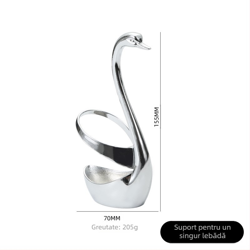 Organizator de furculițe pentru fructe Cygnus din aliaj de zinc, combinație de suporturi pentru tacâmuri, restaurant, hotel, decorațiuni, suport de depozitare pentru tacâmuri