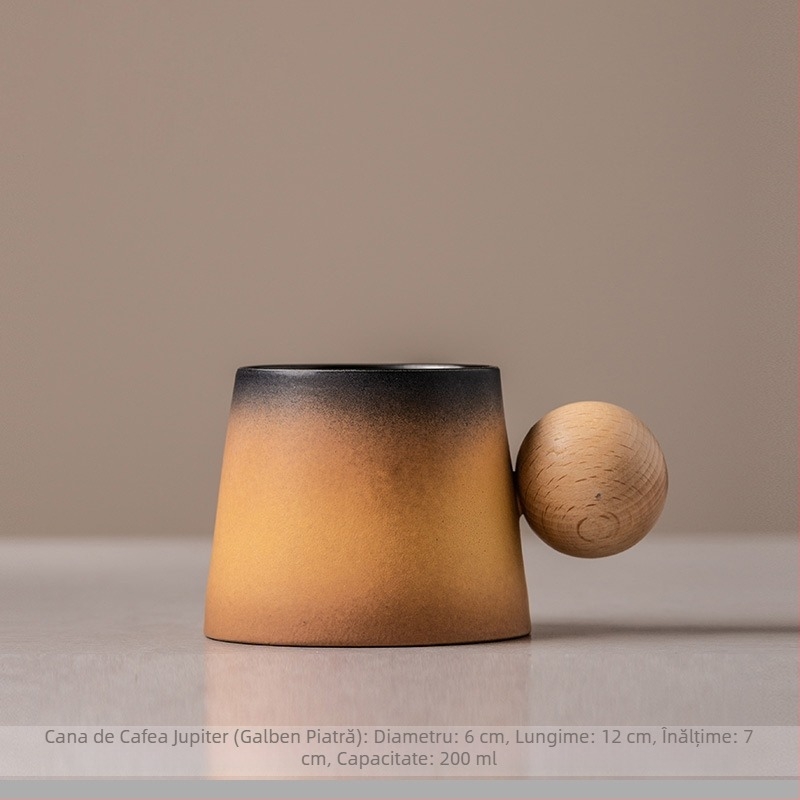 Ceașcă cu ceașcă de cafea Latte ceramică și farfurie Set cană de ceai de după-amiază creativă mică cană de lapte de uz casnic rafinat mic dejun