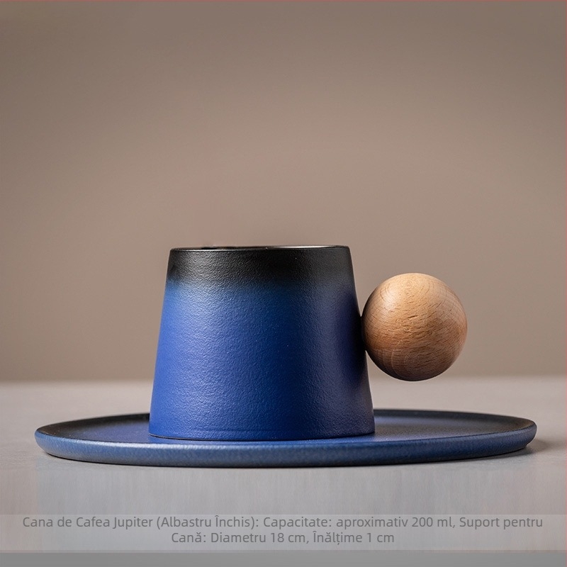 Ceașcă cu ceașcă de cafea Latte ceramică și farfurie Set cană de ceai de după-amiază creativă mică cană de lapte de uz casnic rafinat mic dejun