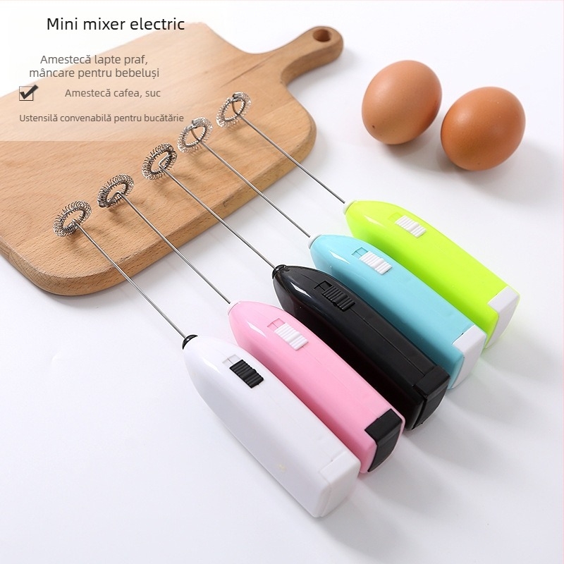 Mixer electric de bucătărie, mixer de mână, mini mixer pentru cafea, spumator automat de lapte
