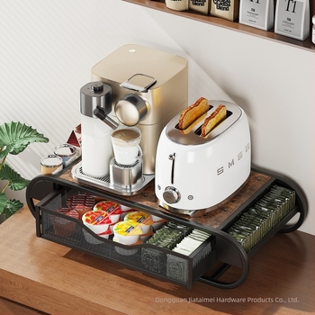 Suport pentru depozitarea capsulelor de cafea, nou, tip sertar, Duoqu Kusi, cutie de depozitare a capsulelor, raft metalic din lemn pentru depozitarea cafelei