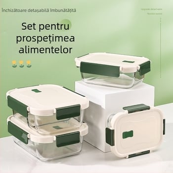 Cutie de prânz pentru angajați de birou, cu microunde, încălzire, frigider pentru alimente, cutie de prânz cu fructe de mare capacitate, sigilată, conservare a căldurii, rezistență la căldură