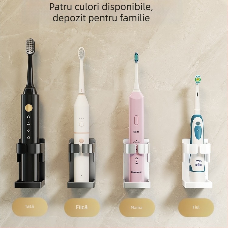 Periuță de dinți electrică suport de depozitare rack Punch-free dinți ceașcă apă de gură ceașcă umeraș toaletă perete agățat suport de depozitare dentară