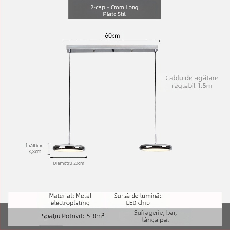 Candelabru modern minimalist UFO pentru restaurant, personalitate creativă, stil crem, dormitor, noptieră, candelabru mic, lampă pentru camera copiilor, cameră de studiu