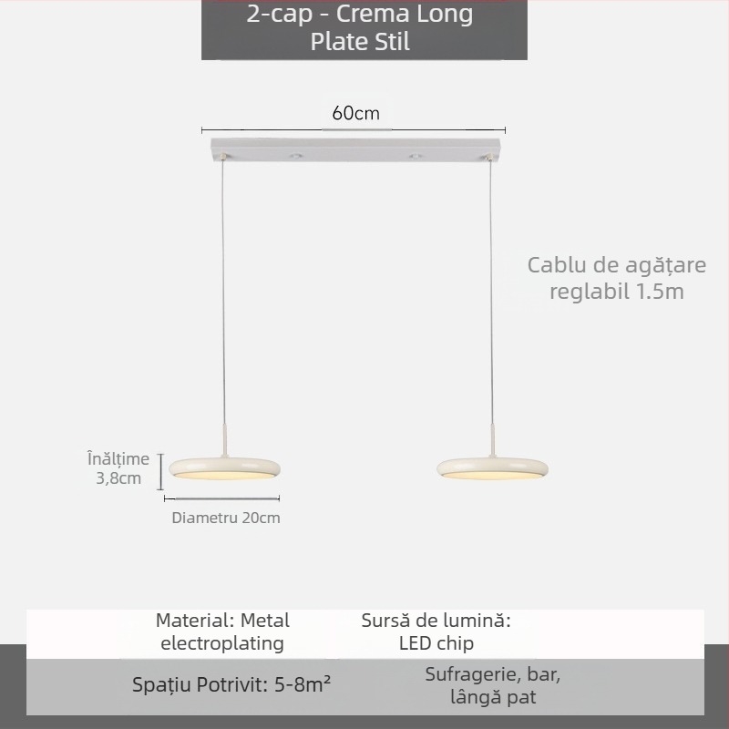 Candelabru modern minimalist UFO pentru restaurant, personalitate creativă, stil crem, dormitor, noptieră, candelabru mic, lampă pentru camera copiilor, cameră de studiu