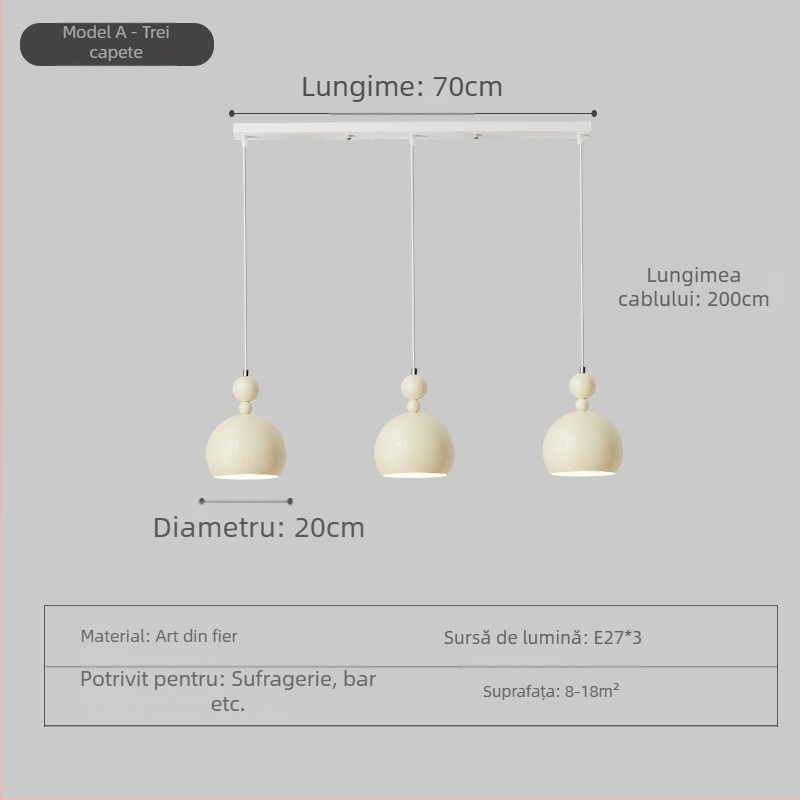 Candelabru modern minimalist UFO pentru restaurant, personalitate creativă, stil crem, dormitor, noptieră, candelabru mic, lampă pentru camera copiilor, cameră de studiu