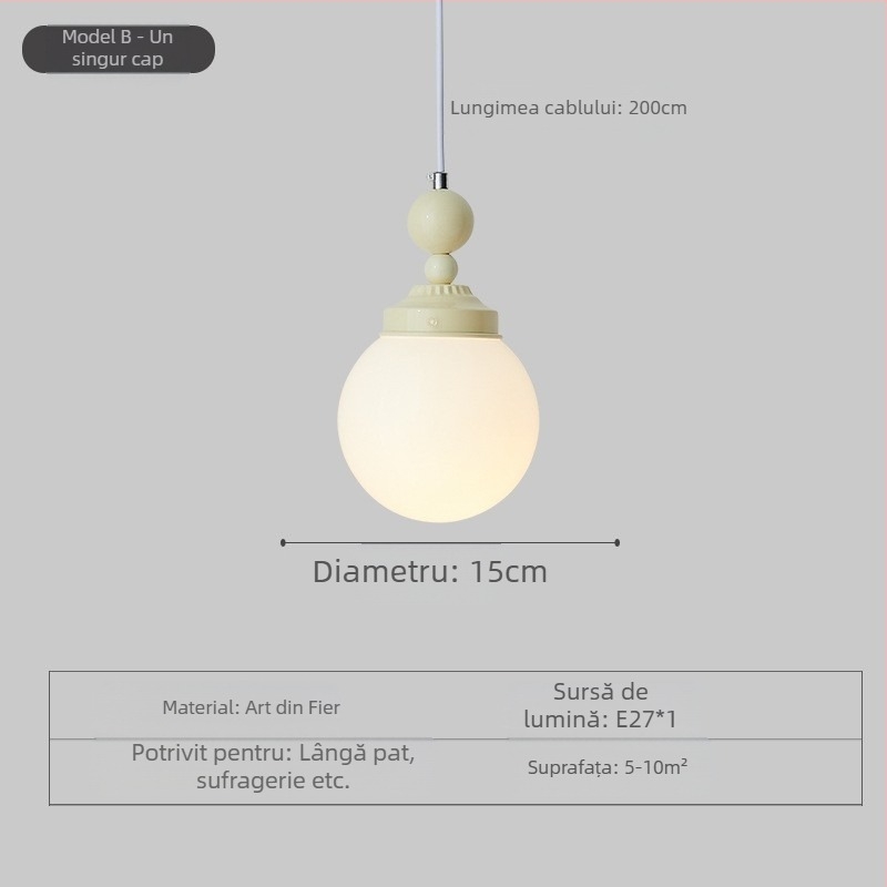 Candelabru modern minimalist UFO pentru restaurant, personalitate creativă, stil crem, dormitor, noptieră, candelabru mic, lampă pentru camera copiilor, cameră de studiu