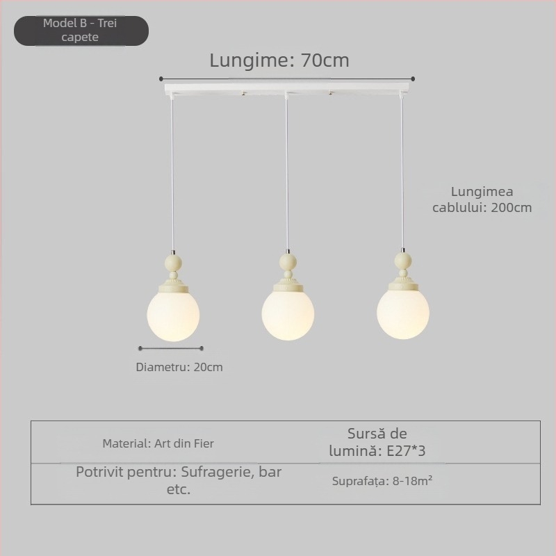 Candelabru modern minimalist UFO pentru restaurant, personalitate creativă, stil crem, dormitor, noptieră, candelabru mic, lampă pentru camera copiilor, cameră de studiu