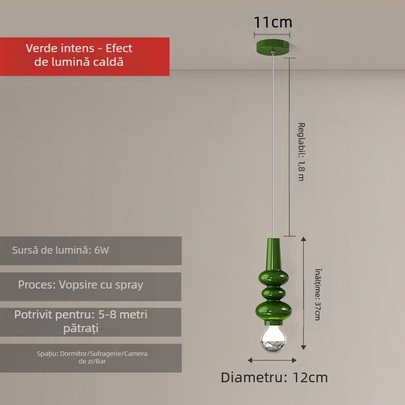 Candelabru modern minimalist UFO pentru restaurant, personalitate creativă, stil crem, dormitor, noptieră, candelabru mic, lampă pentru camera copiilor, cameră de studiu