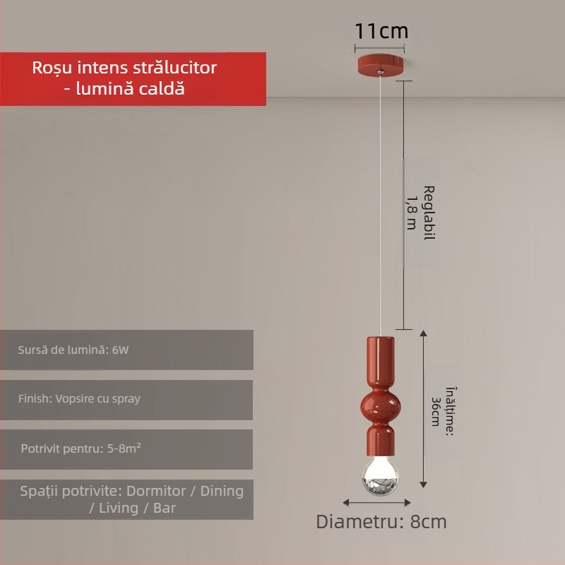 Candelabru modern minimalist UFO pentru restaurant, personalitate creativă, stil crem, dormitor, noptieră, candelabru mic, lampă pentru camera copiilor, cameră de studiu