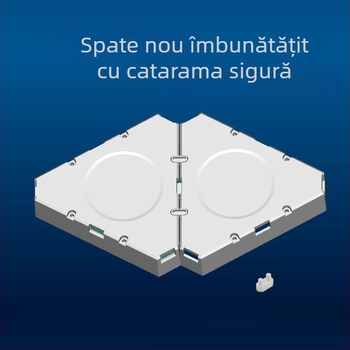 Lampă cuantică triunghiulară e-sports lampă inteligentă de preluare a sunetului triunghiulară cu lumină ciudată joc RGB DIY splicing LED