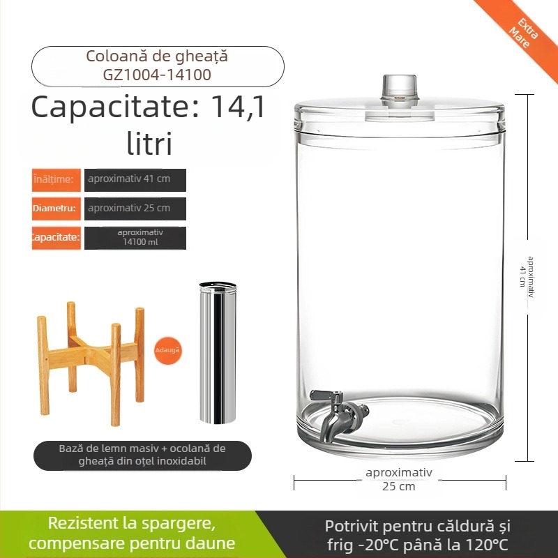 Butoi de cola cu autoservire pentru băuturi, cu robinet din oțel inoxidabil, cutie de suc de mare capacitate, butoi de bere, trepied comercial pentru suc