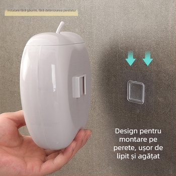 Cutie de depozitare pentru mere, fără perforații, geantă de depozitare pentru păstrarea prospețimii, cutie de depozitare montată pe perete, cu folie de plastic de calitate alimentară, set de boluri