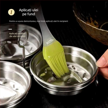 304 oțel inoxidabil abur ouă mucegai abur ouă instrument de uz casnic pentru ouă poșate mucegai pentru ouă fierte dragoste ouă oală