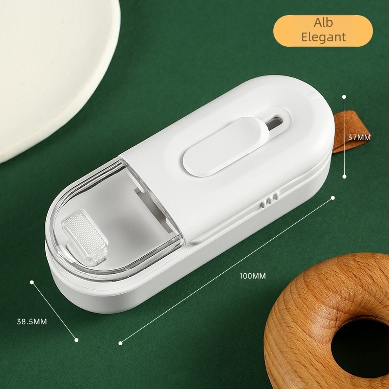 Mini mașină de etanșare, mică mașină de etanșare pentru baterii de uz casnic, pentru deschiderea și etanșarea pungilor de gustări alimentare, mașină integrată de etanșare din plastic pentru comerț exterior