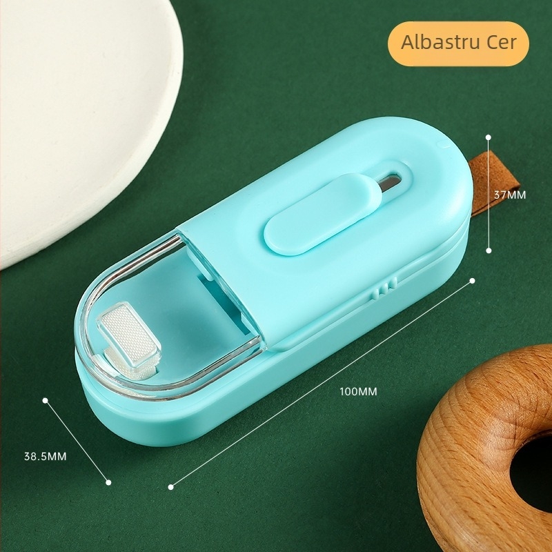 Mini mașină de etanșare, mică mașină de etanșare pentru baterii de uz casnic, pentru deschiderea și etanșarea pungilor de gustări alimentare, mașină integrată de etanșare din plastic pentru comerț exterior