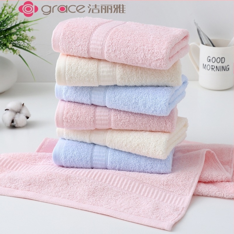 3 buc. Jieliya prosop de bumbac 2024, bumbac nou, clasa A, absorbant, fără păr, pentru spălarea feței de uz casnic, prosop de față pentru adulți