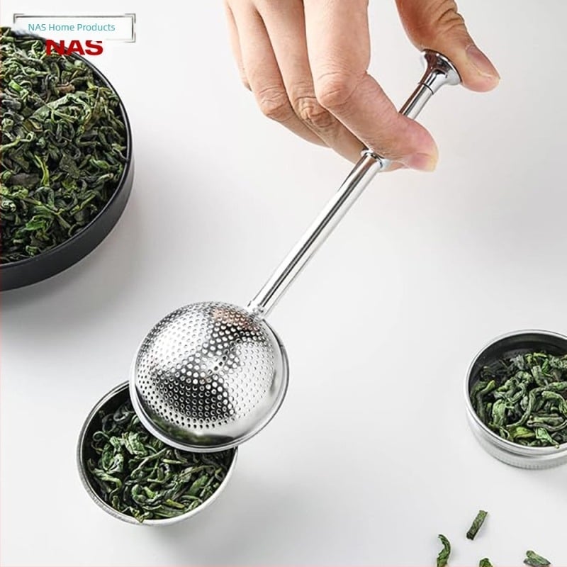 Filtru de ceai din oțel inoxidabil 304, separator telescopic de ceai, bilă de ceai, set de ceai creativ, accesorii pentru copt zahăr pudră sprinkler