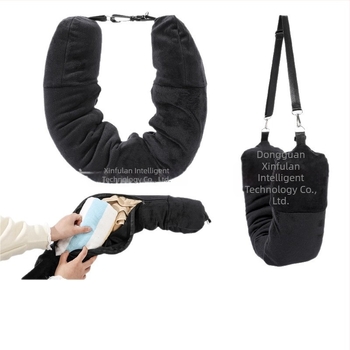 Tetieră nouă de călătorie, moale, din pluș, căptușită, pentru haine, bagaje, față de pernă, tetieră portabilă în formă de U multifuncțională în aer liber