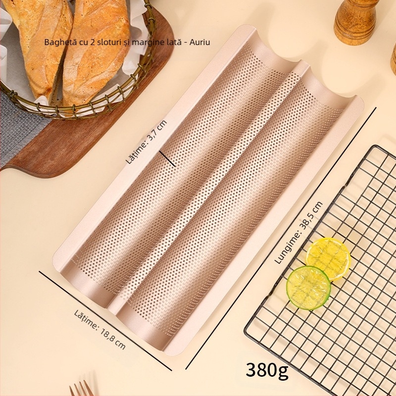 Suport pentru pâine franțuzească Baghetă franțuzească Baghetă 4 pare 3 pare Baghetă franțuzească Tavă de copt pentru baghetă Formă antiaderentă Formă de copt pentru aluat