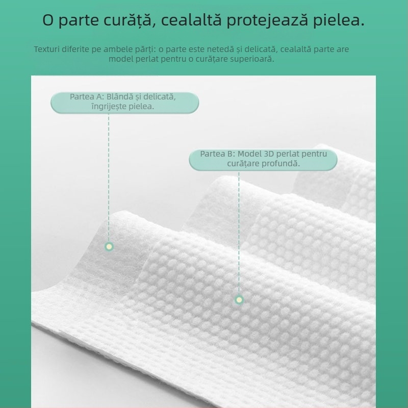 Prosoape de curățare facială de unică folosință, Prosoape de curățare facială detașabile cu perle îngroșate, Prosoape moi din bumbac, Prosoape de curățare facială, Saloane de înfrumusețare en-gros