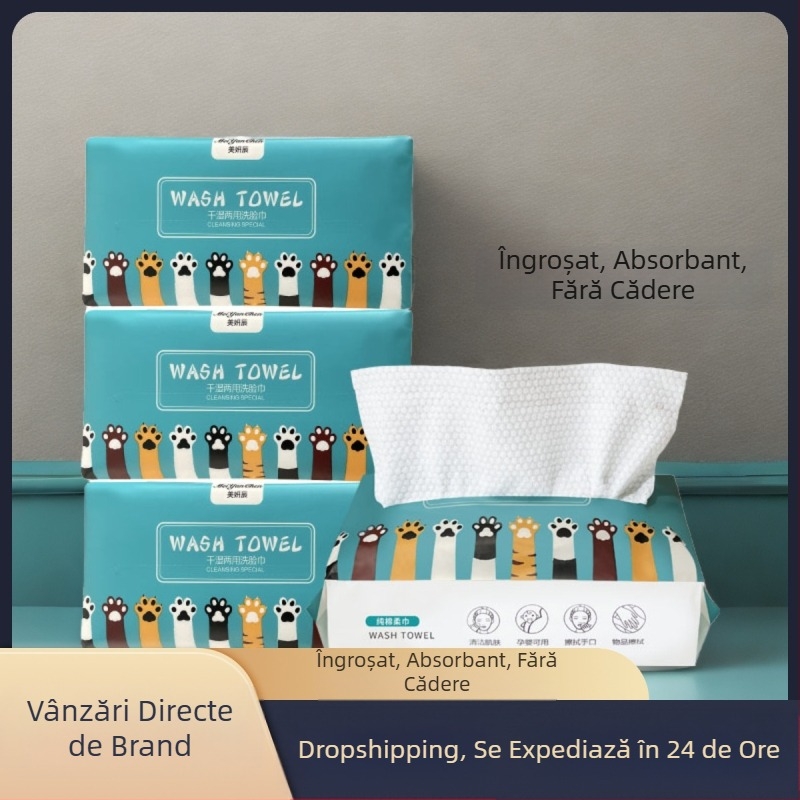 Prosoape de curățare facială de unică folosință, Prosoape de curățare facială detașabile cu perle îngroșate, Prosoape moi din bumbac, Prosoape de curățare facială, Saloane de înfrumusețare en-gros