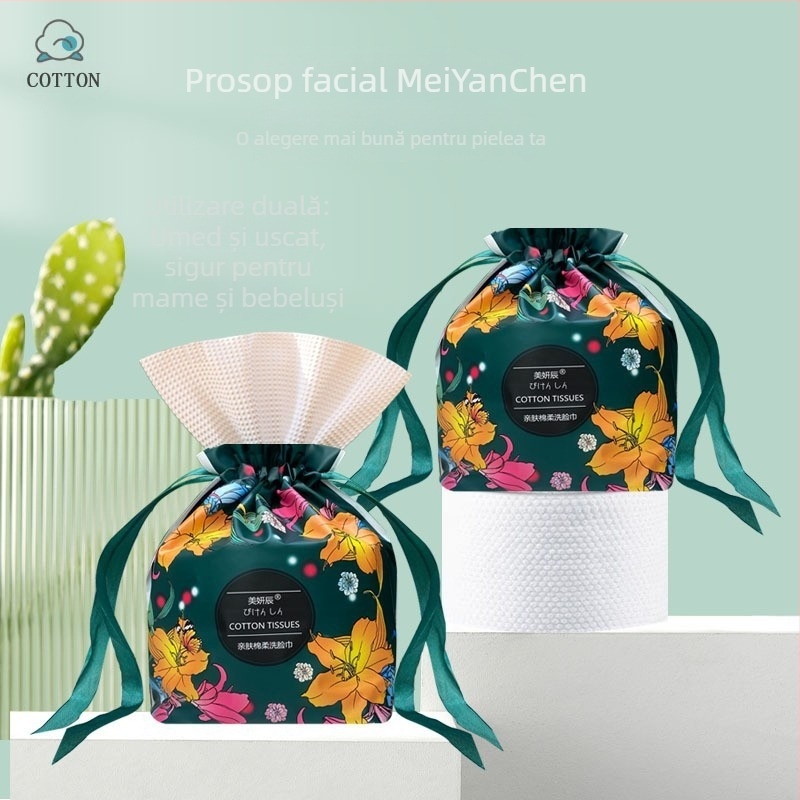 Prosoape de curățare facială de unică folosință, Prosoape de curățare facială detașabile cu perle îngroșate, Prosoape moi din bumbac, Prosoape de curățare facială, Saloane de înfrumusețare en-gros