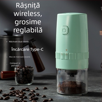 Râșniță electrică de cafea manuală de uz casnic mic, râșniță automată portabilă, râșniță manuală, mașină de cafea