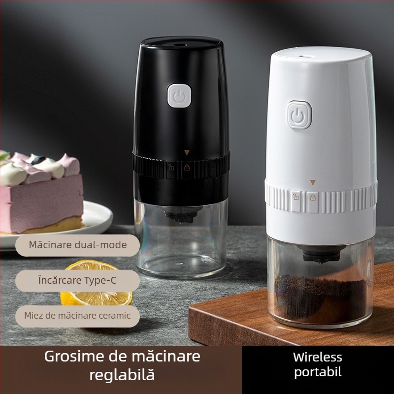 Râșniță electrică de cafea manuală de uz casnic mic, râșniță automată portabilă, râșniță manuală, mașină de cafea