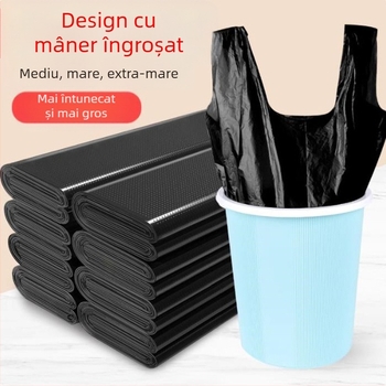 Sac de gunoi mare, gros, nu se sparge ușor, geantă de bucătărie portabilă de uz casnic, vestă comercială, geantă de plastic, lot