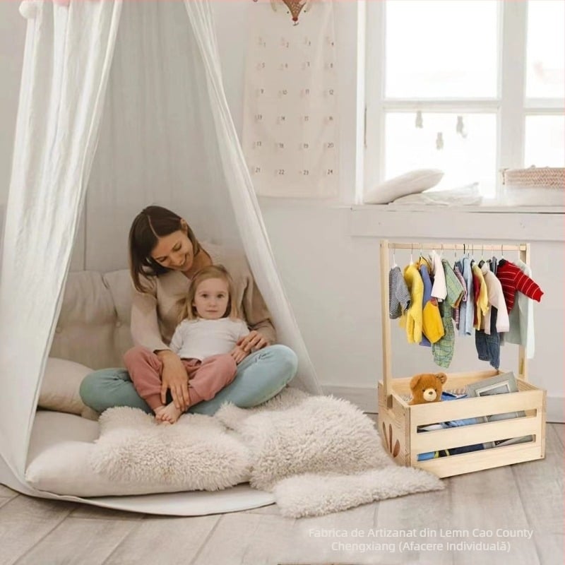Cutie de depozitare din lemn pentru produse pentru bebeluși, cutie de depozitare pentru haine de uz casnic, coș de depozitare pentru jucării, ghiozdan pentru nou-născuți, cutie de depozitare pentru ambalaje cadou