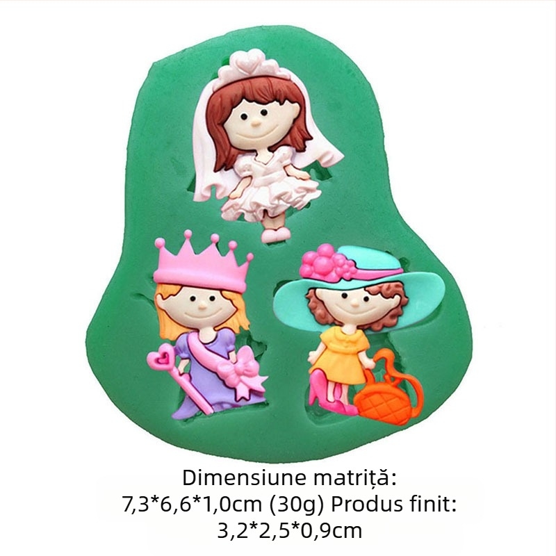 Mucegai de silicon cu model de zână a florilor, iepure, ursuleț, bebeluș, matriță de decorare pentru tort fondant, lucrat manual, DIY