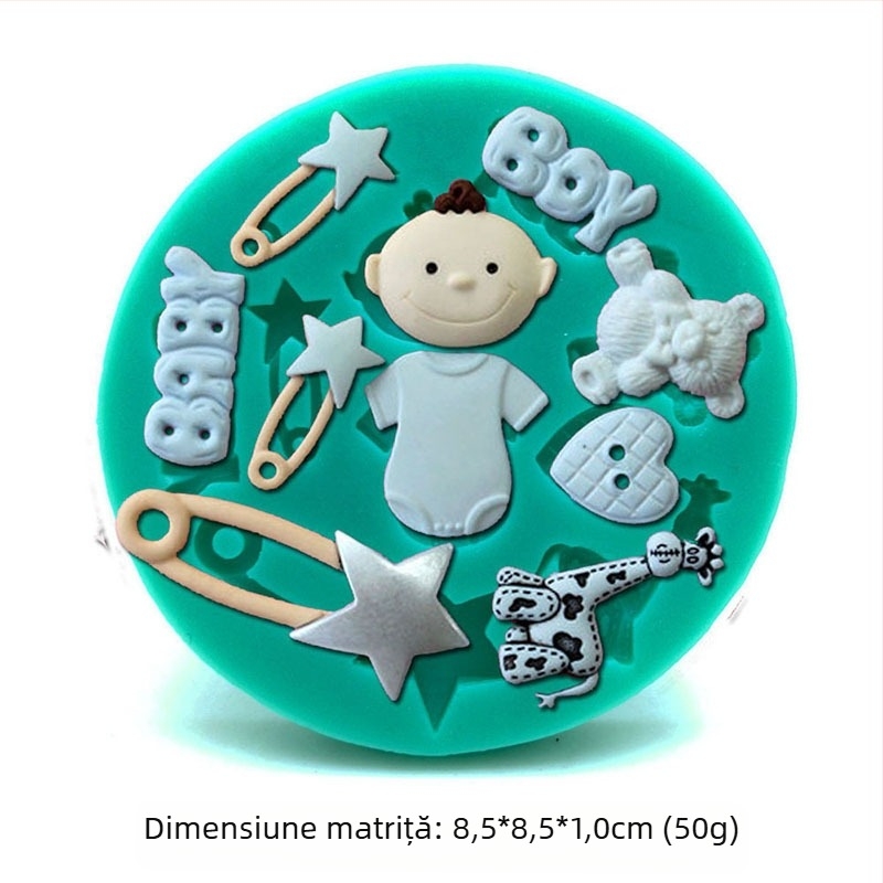 Mucegai de silicon cu model de zână a florilor, iepure, ursuleț, bebeluș, matriță de decorare pentru tort fondant, lucrat manual, DIY