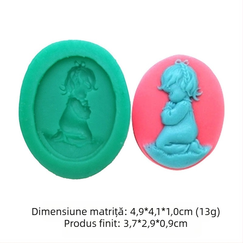 Mucegai de silicon cu model de zână a florilor, iepure, ursuleț, bebeluș, matriță de decorare pentru tort fondant, lucrat manual, DIY