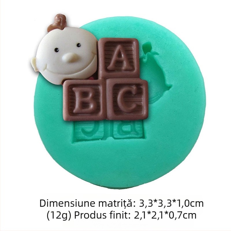 Mucegai de silicon cu model de zână a florilor, iepure, ursuleț, bebeluș, matriță de decorare pentru tort fondant, lucrat manual, DIY